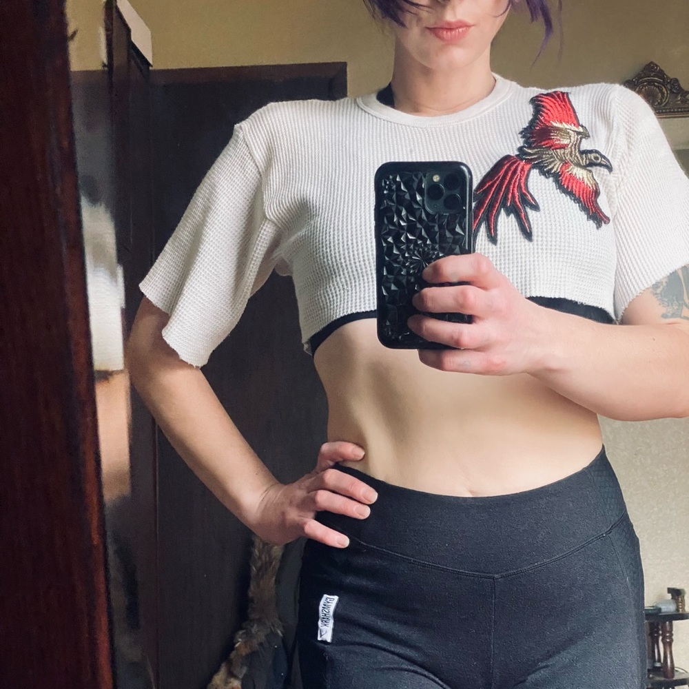 Rare, Furst of a Kind embroidered crop top